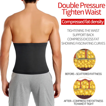 Men's Sauna Body Shaper Waist Trainer Slimming Belt